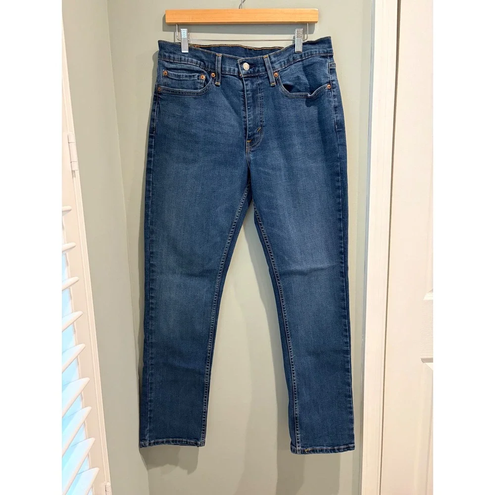 Levis 511 Slim Fit Jeans Mens 34x32 Medium Wash Blue Stretch Denim 04511-2595
